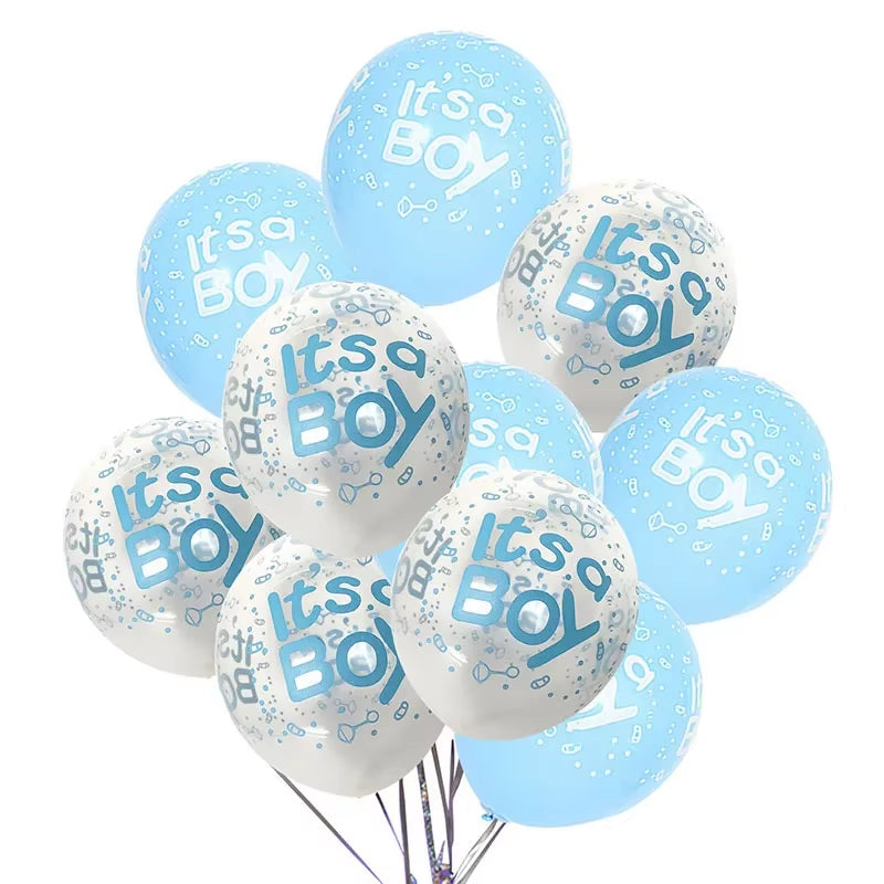 Baby Shower Balloons Its a Boy It'S a Girl Balloons Gender Reveal Birthday Party Decorations Helium Ballon 10Pcs/Lot 12Inch