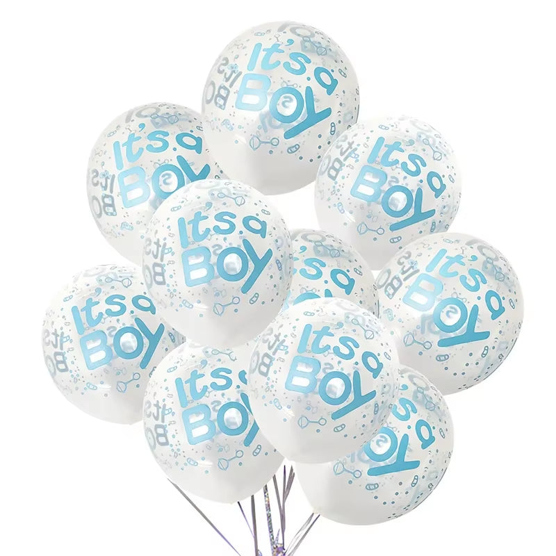 Baby Shower Balloons Its a Boy It'S a Girl Balloons Gender Reveal Birthday Party Decorations Helium Ballon 10Pcs/Lot 12Inch