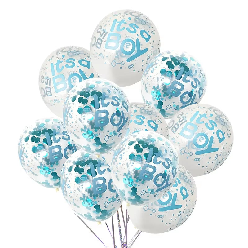 Baby Shower Balloons Its a Boy It'S a Girl Balloons Gender Reveal Birthday Party Decorations Helium Ballon 10Pcs/Lot 12Inch