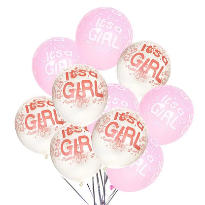 Baby Shower Balloons Its a Boy It'S a Girl Balloons Gender Reveal Birthday Party Decorations Helium Ballon 10Pcs/Lot 12Inch